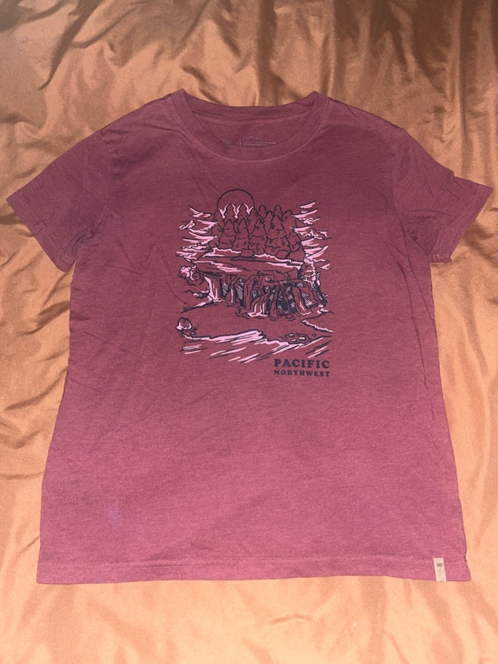 Northwest Pacific Graphic Tee - Dusty Maroon